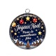 Pendentif Cabochon Argent -  joyeux noël