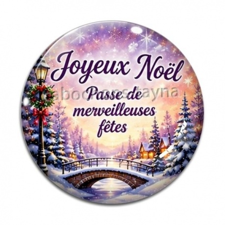 Cabochon Verre -  joyeux noël