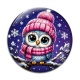 Cabochon Verre - chouette