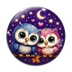 Cabochon Verre - chouette