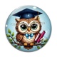 Cabochon Verre - chouette