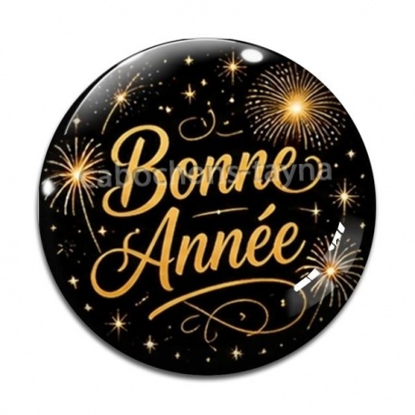 Cabochon Verre - bonne année