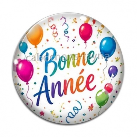 Cabochon Verre - bonne année
