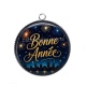 Pendentif Cabochon Argent - bonne année