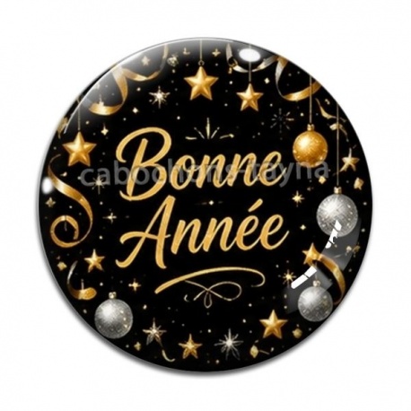 Cabochon Verre - bonne année
