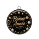 Pendentif Cabochon Argent - bonne année