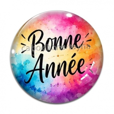 Cabochon Verre - bonne année