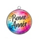 Pendentif Cabochon Argent - bonne année