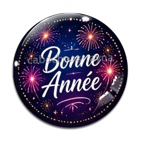 Cabochon Verre - bonne année