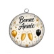 Pendentif Cabochon Argent - bonne année