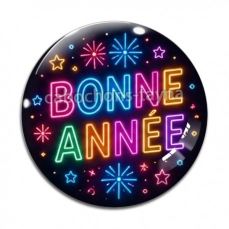 Cabochon Verre - bonne année