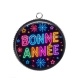 Pendentif Cabochon Argent - bonne année