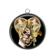 Pendentif Cabochon Argent - Steampunk