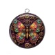 Pendentif Cabochon Argent - Steampunk papillon