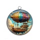 Pendentif Cabochon Argent - Steampunk