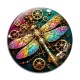Cabochon Verre - Steampunk libellule