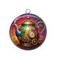 Pendentif Cabochon Argent - Steampunk