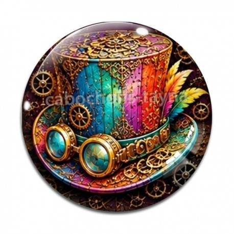Cabochon Verre - Steampunk chapeau