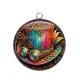 Pendentif Cabochon Argent - Steampunk chapeau