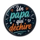 Cabochon Résine - un papa qui déchire