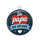 Pendentif Cabochon Argent - un papa qui déchire