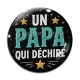 Cabochon Verre - un papa qui déchire