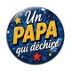 Cabochon Verre - un papa qui déchire