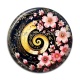 Cabochon Résine - spirale fleur