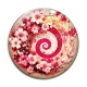 Cabochon Verre - spirale fleur