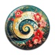 Cabochon Résine - spirale fleur