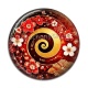 Cabochon Résine - spirale fleur