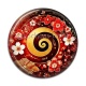Cabochon Résine - spirale fleur