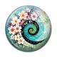 Cabochon Résine - spirale fleur