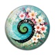 Cabochon Résine - spirale fleur