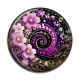 Cabochon Résine - spirale fleur