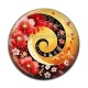 Cabochon Résine - spirale fleur