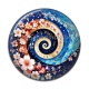 Cabochon Résine - spirale fleur