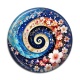 Cabochon Résine - spirale fleur