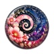 Cabochon Résine - spirale fleur