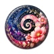 Cabochon Résine - spirale fleur