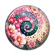 Cabochon Résine - spirale fleur