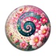 Cabochon Résine - spirale fleur