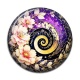 Cabochon Résine - spirale fleur