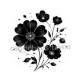 fleur noir et blanc