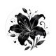 fleur noir et blanc