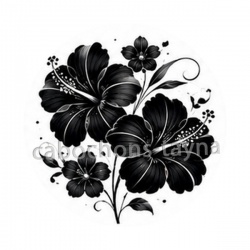 fleur noir et blanc