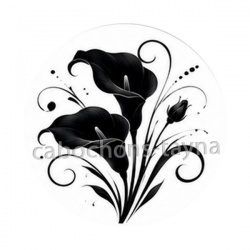 fleur noir et blanc