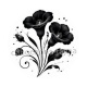 fleur noir et blanc