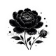 fleur noir et blanc