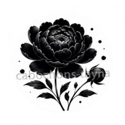 fleur noir et blanc